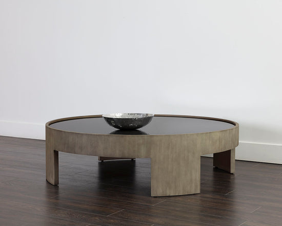 Sunpan Brunetto Coffee Table in Ash Grey/Dark Brown - Large