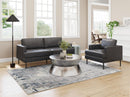 Zuo Modern Decade Sofa in Brown/Vintage Gray, Brown, Sofas, Plywood, Polyester, Steel, Rectangular, 4 Legs, Indoor