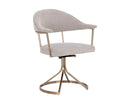 Sunpan Bexley Swivel Dining Chair - Danny Light Grey / Danny Teal
