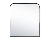 Sunpan Calabasas Wall Mirror in Black / Brass
