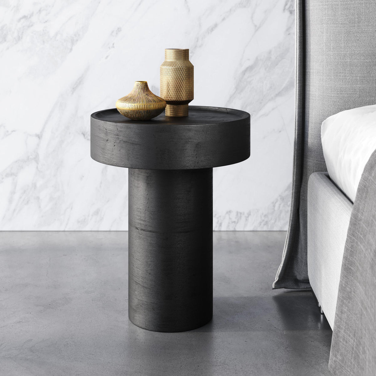 Zuo Modern Watson Side Table in Black, Side Tables, Wood, 
