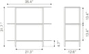 Zuo Modern Tre Console Table in Blue/White, Blue, Console Tables, powder-coated Aluminum, Steel, 