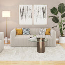 Zuo Modern Puerto Plata Sofa Dason in Snow/Granite, Granite, Sofas, Pine, Polyester, Polypropylene, Rectangular, Frame, Indoor