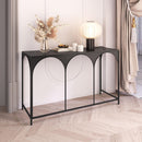 Zuo Modern Loriet Console Table in Black, Console Tables, Steel, 