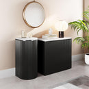 Zuo Modern Ormara Console Table Set in White and Black - 2-Piece, Console Tables, Marble, 