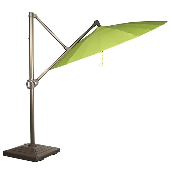 Woodard 10' Square Cantilever Umbrella with 22" Tile Bases