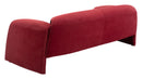Zuo Modern Horten Sofa in Brown/Red, Brown, Sofas, Faux Leather, Plywood, Polyurethane, Steel, Curved, 2 Legs, Indoor