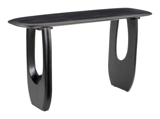 Arasan Console Table in Solid Black Acacia Wood Finish