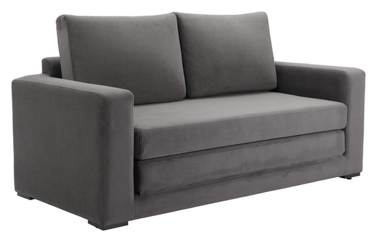 Velvet Sleeper Sofa Gray - Zuo Modern Jide Sleeper Sofa
