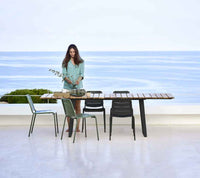 Cane-Line Copenhagen Dining Table with 32.67 Inches  Extension