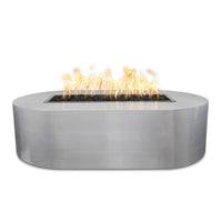 The Outdoor Plus Bispo 84" x 24" Fire Pit - Stainless Steel, Liquid Propane, Match Lit with Flame Sense System, Bispo, Metal, Outdoor