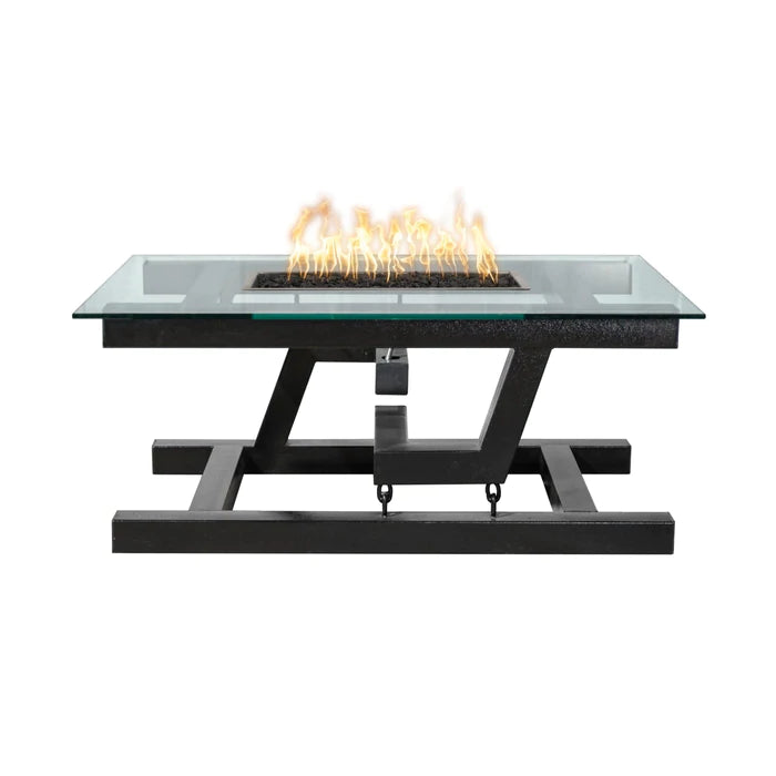 The Outdoor Plus Newton Powder Coated Fire Pit - Floating Appearance, 38" X 34", Liquid Propane, Black, Newton, Outdoor