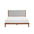 Greenington Mercury Upholstered Queen/Eastern King Platform Bed, Amber