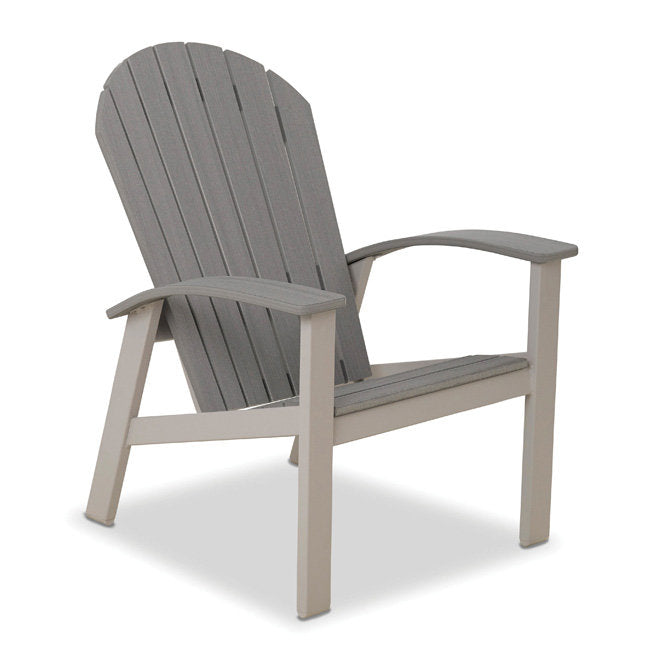Telescope Casual Newport Adirondack Chair, Textured Cranberry, Teak, Arm Chairs, Polymer, Hudson, Aluminum, 4 Legs, Outdoor
