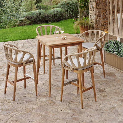 Skyline Design Krabi 5-Piece Pub Set with Sunbrella Cushions