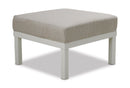 Telescope Casual Larssen Deep Cushion Ottoman With 2 Furniture Clips, White, Red, Ottoman, Cushion, Larssen, Aluminum, 4 Legs, Outdoor