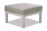 Telescope Casual Larssen Deep Cushion Ottoman With 2 Furniture Clips, White, Red, Ottoman, Cushion, Larssen, Aluminum, 4 Legs, Outdoor