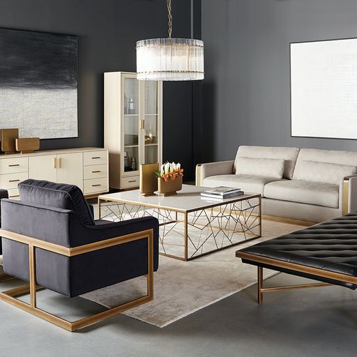 Sunpan Lean Sofa - Belfast Oatmeal