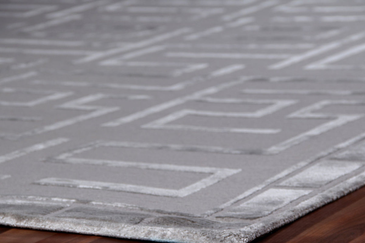 Exquisite Rugs Metro Velvet Handmade Hand-Knotted New Zealand Wool and Viscose  Area Rug