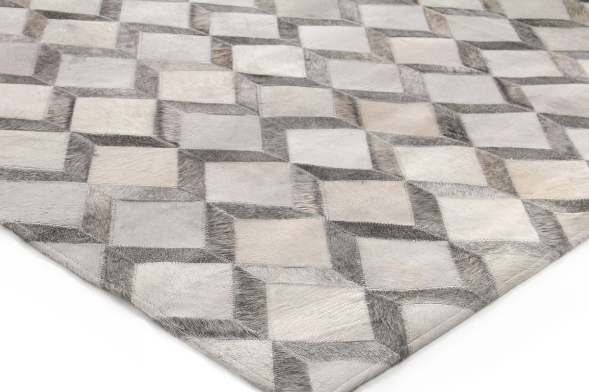 Exquisite Rugs Natural Hide Cowhide Silver Area Rug