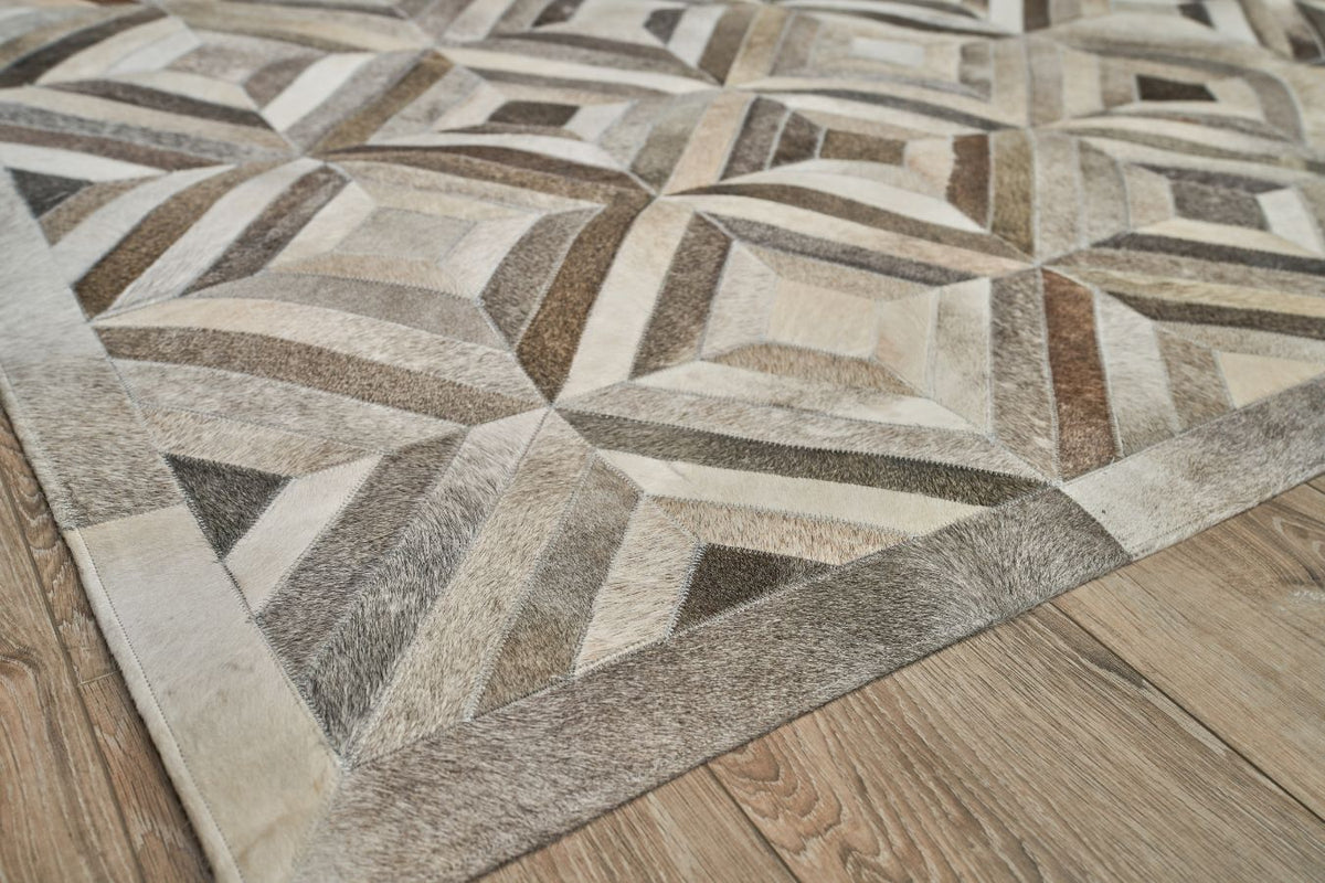 Exquisite Rugs Natural Hide Cowhide Silver Area Rug