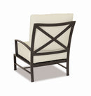 Sunset West La Jolla Aluminum Club Chair With Cushions In Canvas Flax - Set of 2