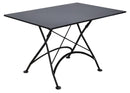 Furniture Designhouse Five Piece Dining Set with  32 x 48" Steel Top Table and Four Natural African Teak Side Chairs