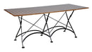 Furniture Designhouse Seven Piece Dining Set with 32" x 72" European Slat Wood Table  and Four Madeline Folding Chairs