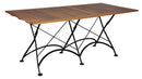 Furniture Designhouse Seven Piece Dining Set with 32" x 72" Aftrican Teak Slat Table Top and  Four Isabelle Side Chairs and Two Isabelle Arm Chairs