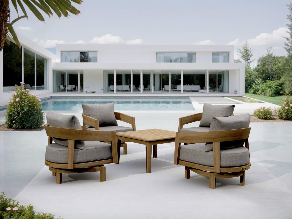 Anderson Teak Toscana 5-pc Deep Seating Swivel Set