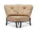 Woodard Cortland Curved Sectional Unit, Aged Teak, Beach Bum Creamsicle (Grade A), Grade A Fabric, Garden Chairs, Sectional, Cushion, Cortland, Aluminum, Fabric, Curved, Frame, Outdoor