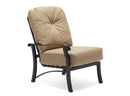 Woodard Cortland LAF/RAF Sectional End Unit, Aged Teak, Beach Bum Creamsicle (Grade A), Grade A Fabric, Garden Chairs, Sectional, Cushion, Cortland, Aluminum, Fabric, Curved, Frame, Outdoor
