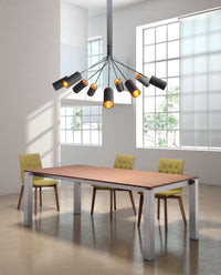 Zuo Modern Ambition Ceiling Lamp Black, Lighting, Chrome, Steel, 