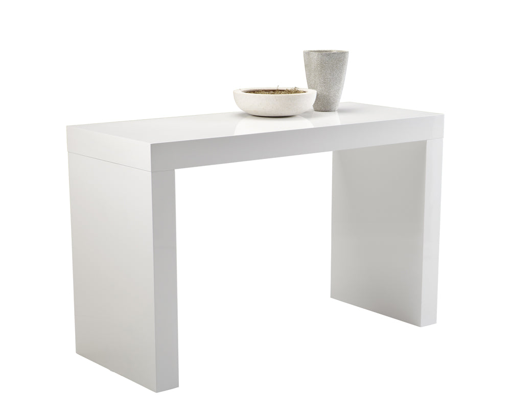 Sunpan Faro Counter Table - Black / High Gloss White