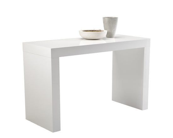 Sunpan Faro Counter Table - Black / High Gloss White