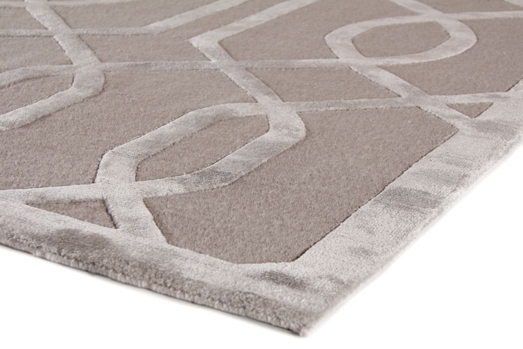Exquisite Rugs Metro Velvet Handmade Hand-Knotted New Zealand Wool and Viscose  Area Rug