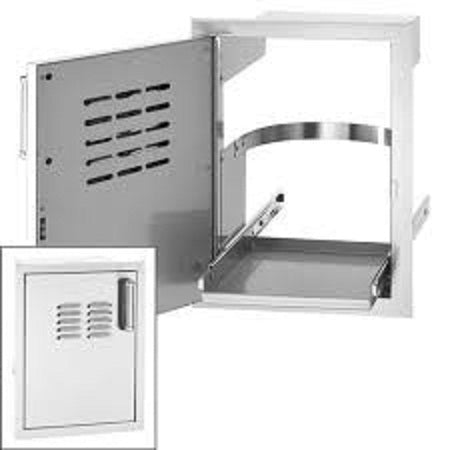 Fire Magic Single Access Door with Tank Tray and Louvers