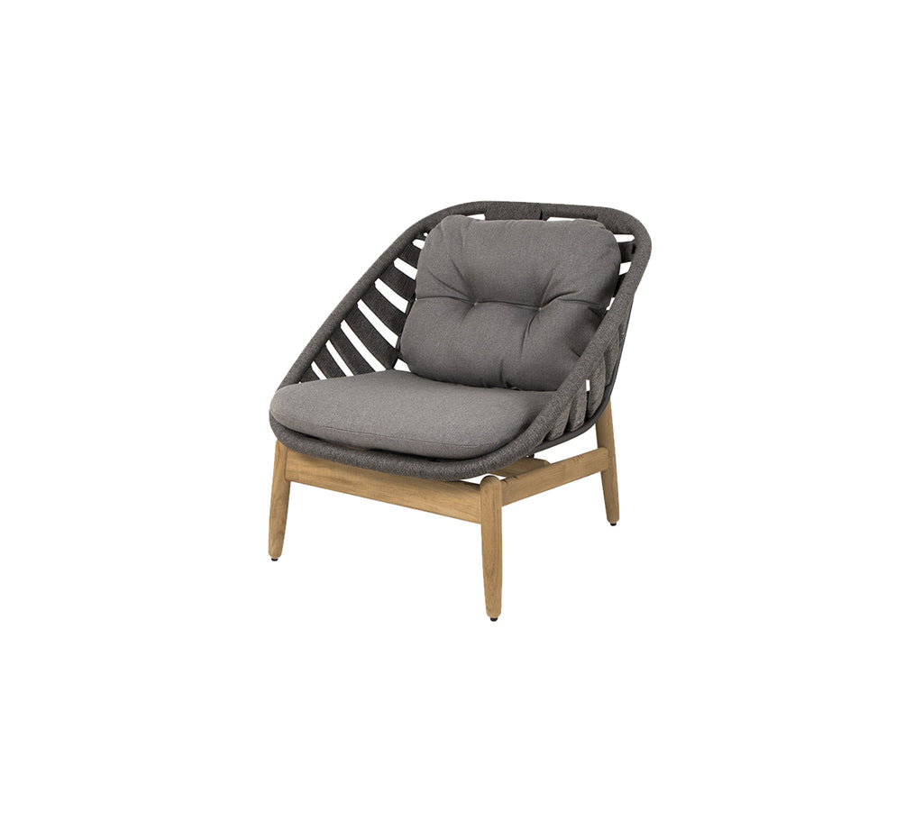 Cane-Line Strington Lounge Chair with Teak Frame - Sonnet Commercial