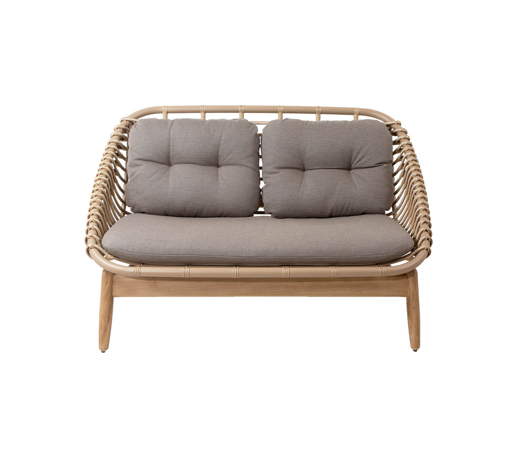 Cane-Line Strington 2-Seater Sofa with Teak Frame - Sonnet Commercial