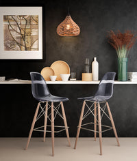 Zuo Modern Nezz Ceiling Lamp Natural, Lighting, Chrome, Steel, 