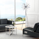 Zuo Modern Savoy Floor Lamp Chrome, Black (50168), Floor Lamps, Brass, 
