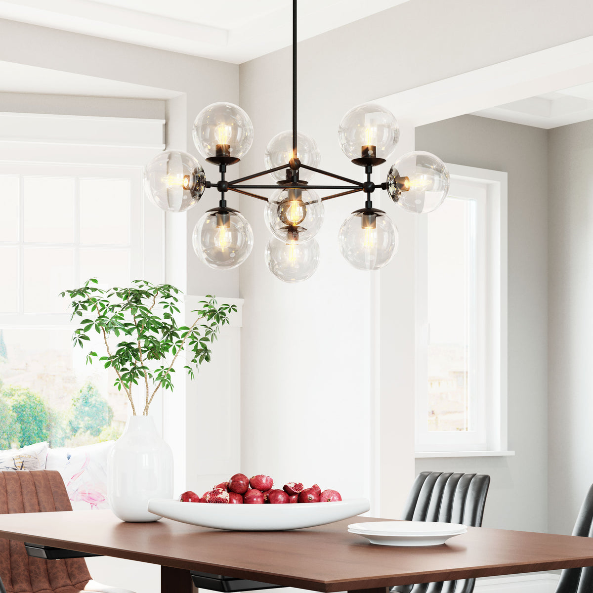 Zuo Modern Belfast Ceiling Lamp Black, Lighting, Chrome, Steel, 