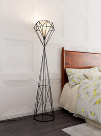 Zuo Modern Delancey Floor Lamp Black, Floor Lamps, Polyester, Steel, 