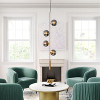 Zuo Modern Zatara Ceiling Lamp Brass, Lighting, Brass, Steel, 