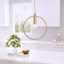Zuo Modern Irenza Ceiling Lamp Brass, Lighting, Glass, Steel, 