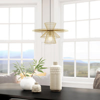 Zuo Modern Azzi Ceiling Lamp Gold, Lighting, powder-coated Aluminum, Steel, 
