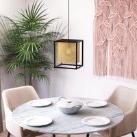 Zuo Modern Yves Ceiling Lamp Gold And Black, Lighting, Steel, 