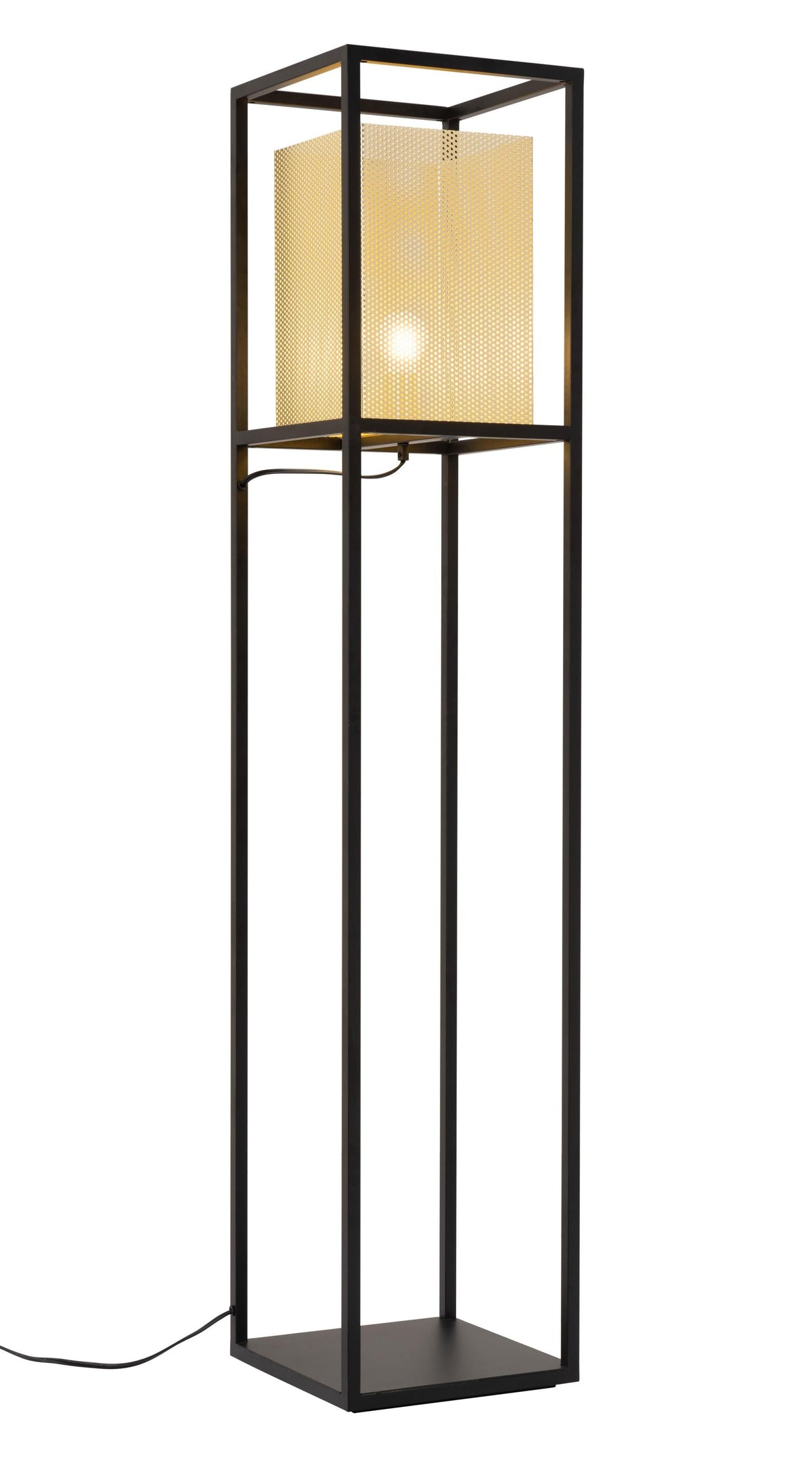 Zuo Modern Yves Floor Lamp Gold And Black, Floor Lamps, powder-coated Aluminum, Steel, 