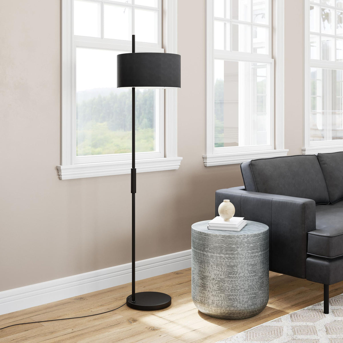 Zuo Modern Lonte Floor Lamp Black, Floor Lamps, Acrylic, Steel, 