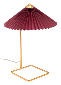 Zuo Modern Charo Table Lamp Red And Gold, Table Lamps, Steel, 